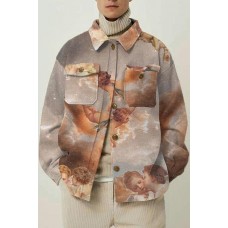 Fashion love Printed Loose-Breasted Jacket