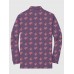 Full-Print Isolated Art Floral Pattern Printing Men‘s Long Sleeve Polo