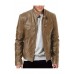 New Trendy Stand-up Collar Leather Plus Size Jacket