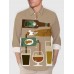 Hand Drawn All Kinds Of Bottles And Cups Printing Men's Long Sleeve Shirt